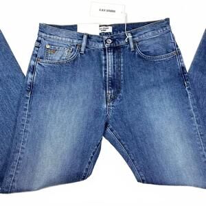 NEW C.O.F. STUDIO men's m7 organic cotton comfort-stretch jeans in blue